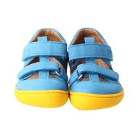 KAIIMAN Sandale CAR turquoise textil leather Klettverschluss Weite/M