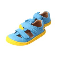 KAIIMAN Sandale CAR turquoise textil leather Klettverschluss Weite/M
