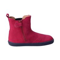 CHELSEA-CITY Stiefel pink velours zipper Weite/W