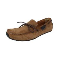 MOHIKANER Halbschuh braun Nubukleder Weite W