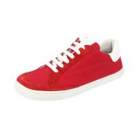LOVE YOU Sneaker Velours/canvas rot zipper Weite M