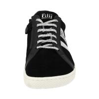 TOPMODELL Sneaker black Velours leather zipper Weite M