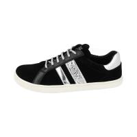 TOPMODELL Sneaker black Velours leather zipper Weite M