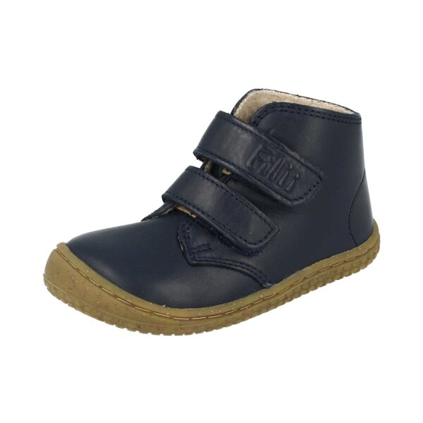 SOFT-FEET Halbschuh navy bio nappa leather wool Klettverschluss Weite/M
